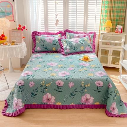 91家纺网 家纺一手货源 找家纺 衿成 2025新款全棉印花精密绗缝床盖C系列 C逝水流年