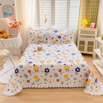 91家纺网 家纺一手货源 找家纺 衿成 2025新款全棉印花精密绗缝床盖C系列 C春暖花开