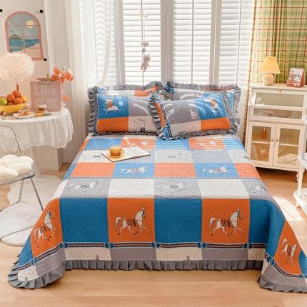 91家纺网 家纺一手货源 找家纺 衿成 2025新款全棉印花精密绗缝床盖C系列 C皇家庭院