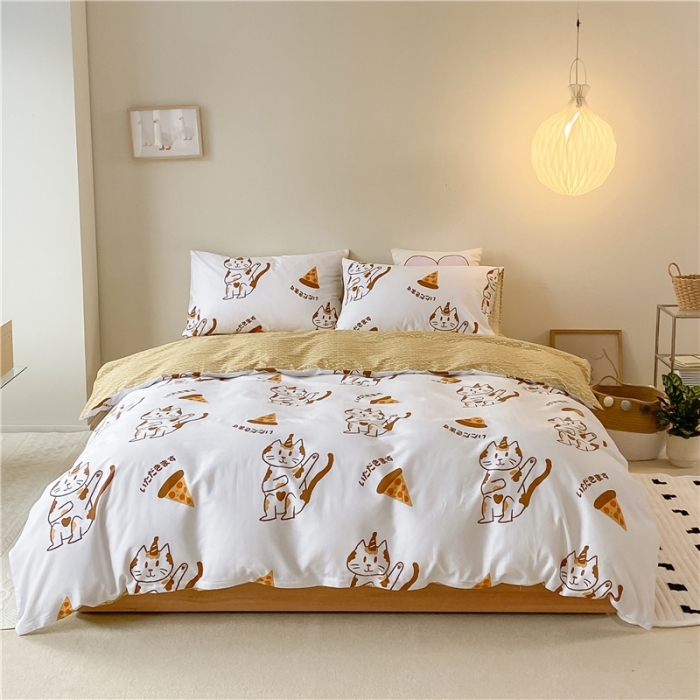 91家纺网 家纺一手货源 找家纺 (总）棉眠 2021新款全棉宠物商店卡通系列四件套