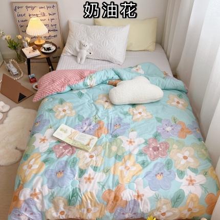 91家纺网 家纺一手货源 找家纺 星期八 2021新韩国超ins进口安抚豆豆冬被子春秋被奶油花