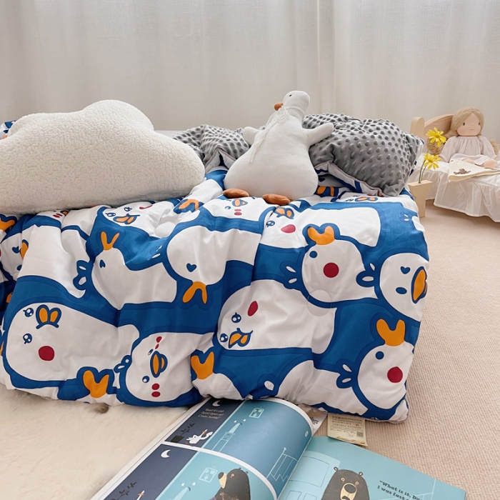 91家纺网 家纺一手货源 找家纺 星期八 2021新韩国超ins进口安抚豆豆冬被子春秋被小鸭子