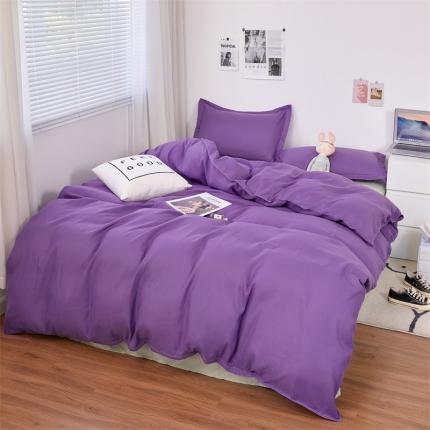 91家纺网 家纺一手货源 找家纺 （总）贝拉梦家纺 2021新款云朵棉亲肤纯色+双拼四件套