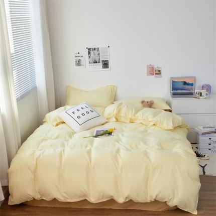 91家纺网 家纺一手货源 找家纺 （总）贝拉梦家纺 2021新款云朵棉亲肤纯色+双拼四件套