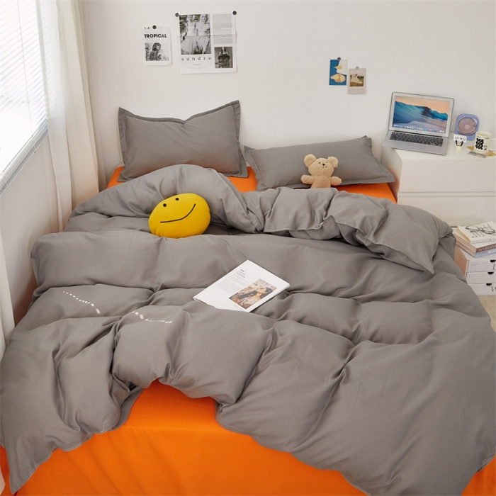 91家纺网 家纺一手货源 找家纺 （总）贝拉梦家纺 2021新款云朵棉亲肤纯色+双拼四件套