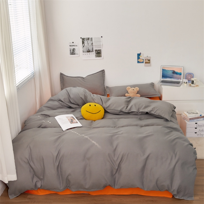 91家纺网 家纺一手货源 找家纺 （总）贝拉梦家纺 2021新款云朵棉亲肤纯色+双拼四件套