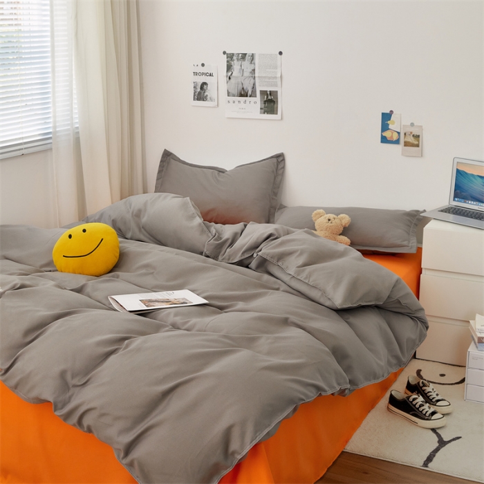 91家纺网 家纺一手货源 找家纺 （总）贝拉梦家纺 2021新款云朵棉亲肤纯色+双拼四件套