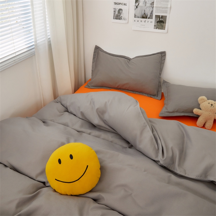 91家纺网 家纺一手货源 找家纺 （总）贝拉梦家纺 2021新款云朵棉亲肤纯色+双拼四件套