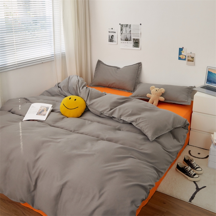 91家纺网 家纺一手货源 找家纺 （总）贝拉梦家纺 2021新款云朵棉亲肤纯色+双拼四件套