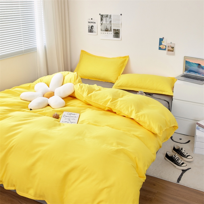 91家纺网 家纺一手货源 找家纺 贝拉梦家纺 2021新款云朵棉亲肤纯色+双拼四件套 蜂蜜灰