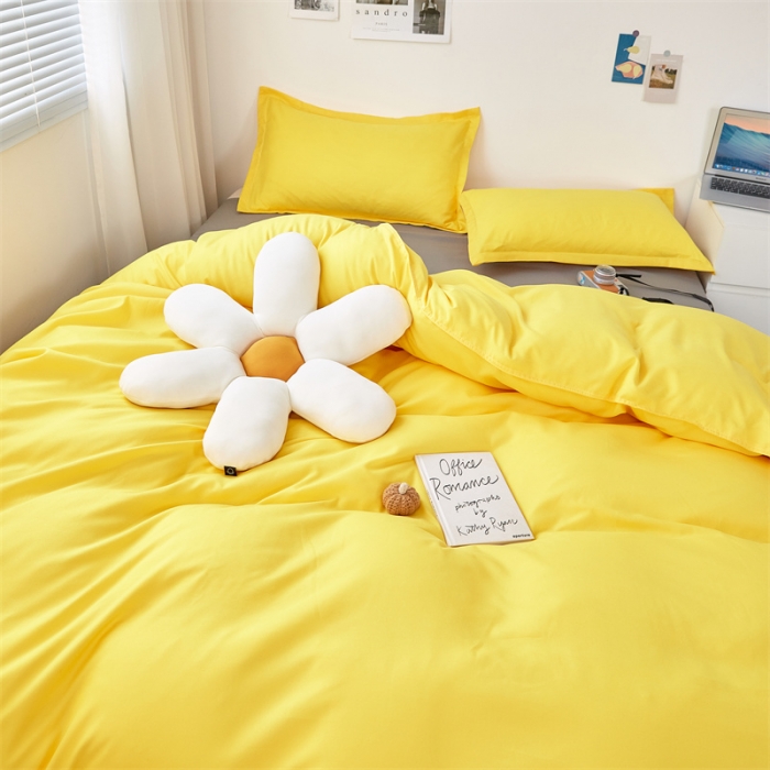 91家纺网 家纺一手货源 找家纺 贝拉梦家纺 2021新款云朵棉亲肤纯色+双拼四件套 蜂蜜灰