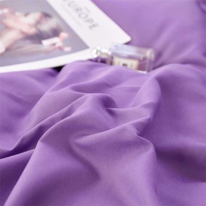 91家纺网 家纺一手货源 找家纺 贝拉梦家纺 2021新款云朵棉亲肤纯色+双拼四件套 魅紫绿