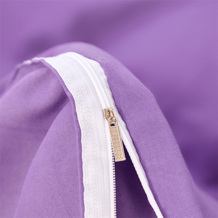 91家纺网 家纺一手货源 找家纺 贝拉梦家纺 2021新款云朵棉亲肤纯色+双拼四件套 魅紫绿