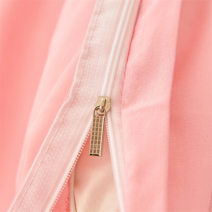 91家纺网 家纺一手货源 找家纺 贝拉梦家纺 2021新款云朵棉亲肤纯色+双拼四件套 蜜粉烟