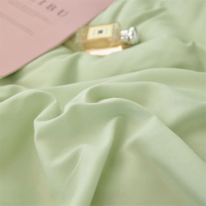 91家纺网 家纺一手货源 找家纺 贝拉梦家纺 2021新款云朵棉亲肤纯色+双拼四件套 抹茶灰