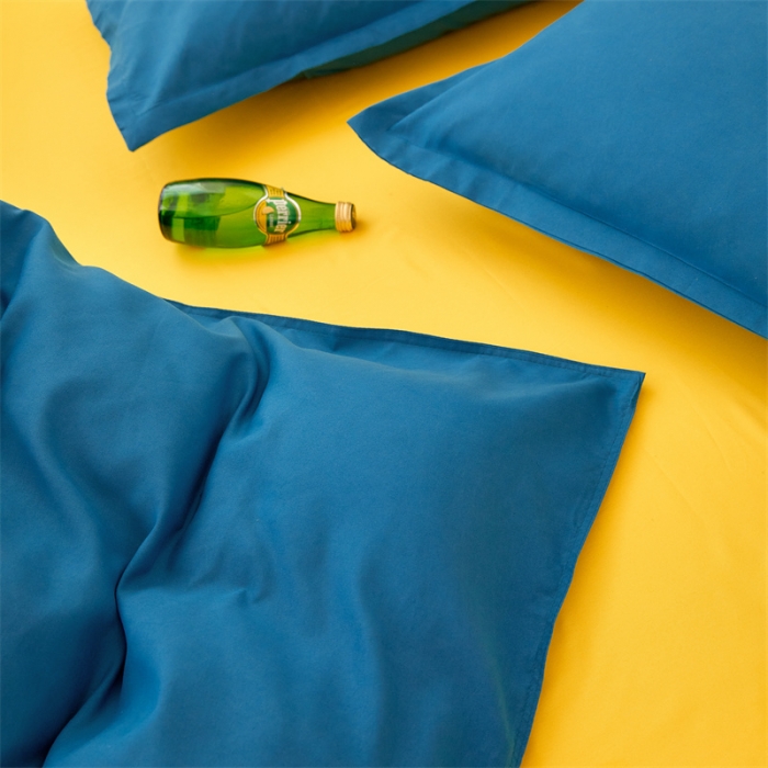 91家纺网 家纺一手货源 找家纺 贝拉梦家纺 2021新款云朵棉亲肤纯色+双拼四件套 青蓝黄