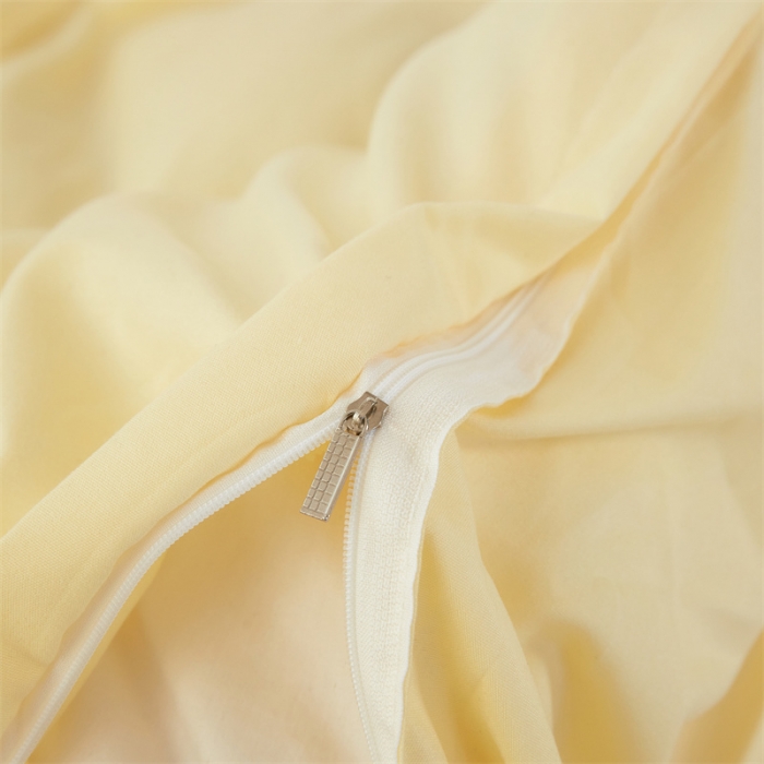 91家纺网 家纺一手货源 找家纺 贝拉梦家纺 2021新款云朵棉亲肤纯色+双拼四件套 芝士桔