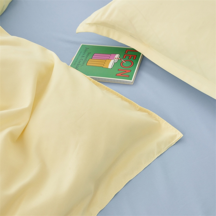 91家纺网 家纺一手货源 找家纺 贝拉梦家纺 2021新款云朵棉亲肤纯色+双拼四件套 芝士蓝