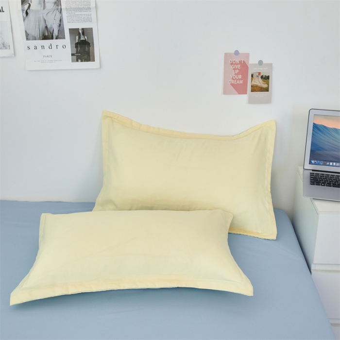 91家纺网 家纺一手货源 找家纺 贝拉梦家纺 2021新款云朵棉亲肤纯色+双拼四件套 芝士蓝