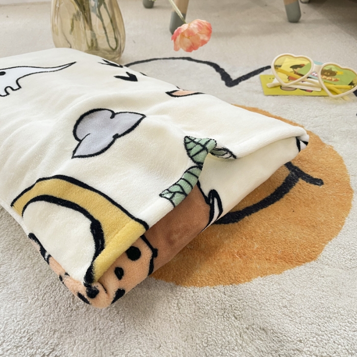 91家纺网 家纺一手货源 找家纺 嗨生活 2021新款加厚牛奶绒被套系列 恐龙世界