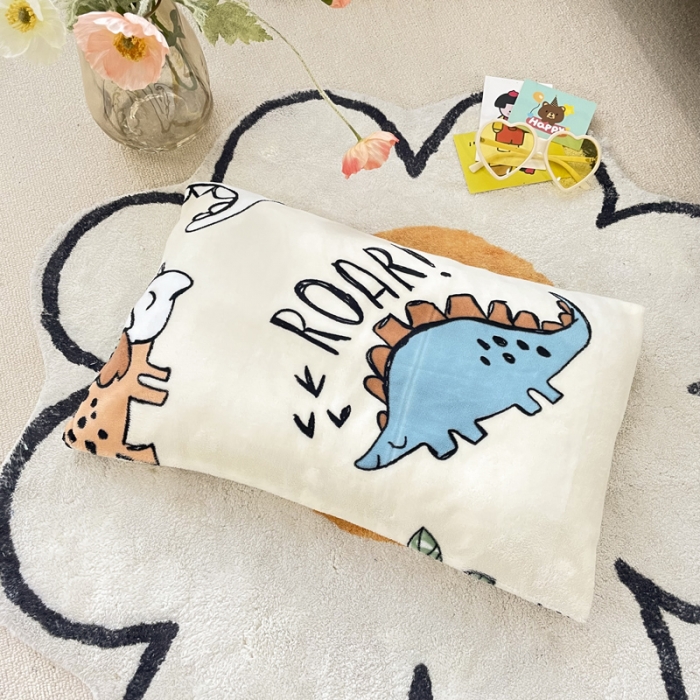 91家纺网 家纺一手货源 找家纺 嗨生活 2021新款加厚牛奶绒被套系列 恐龙世界