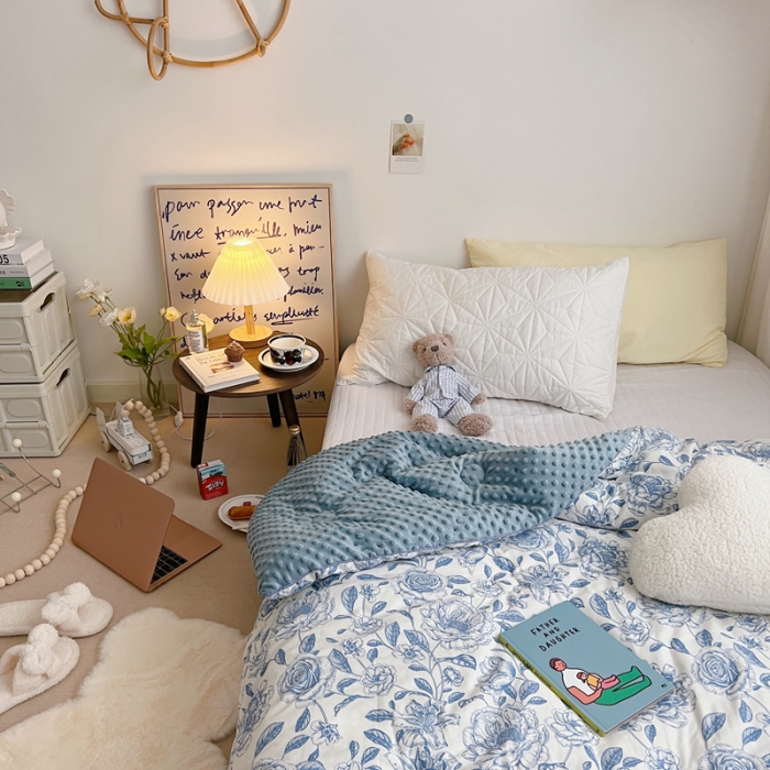 91家纺网 家纺一手货源 找家纺 （总）星期八 2021新韩国超ins进口安抚豆豆冬被子春秋被