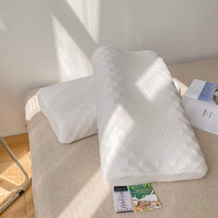91家纺网 家纺一手货源 找家纺 伟邦枕芯 2021新款织狼牙乳胶枕 白色36*58