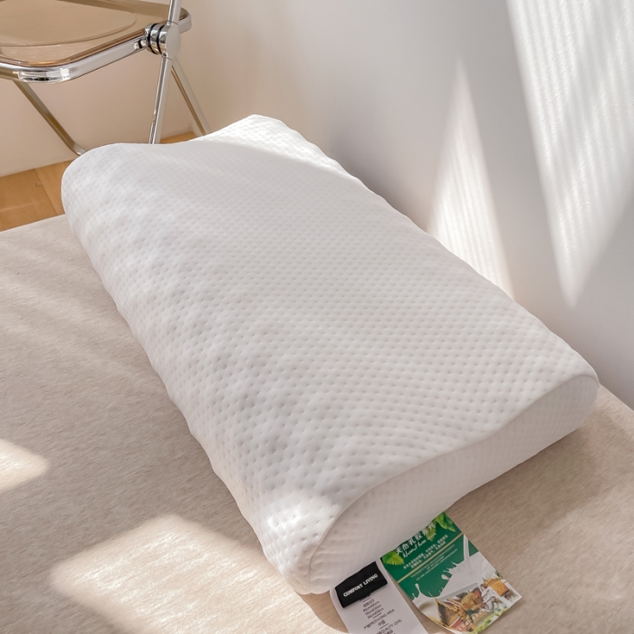 91家纺网 家纺一手货源 找家纺 伟邦枕芯 2021新款织狼牙乳胶枕 白色36*58