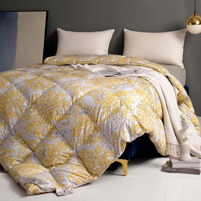 91家纺网 家纺一手货源 找家纺 （总）俏企鹅 2025新款孔雀开屏羽绒被芯冬被春秋被子