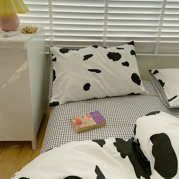 91家纺网 家纺一手货源 找家纺 雅居纺家纺 2022新款13070全棉四件套 牛奶纹