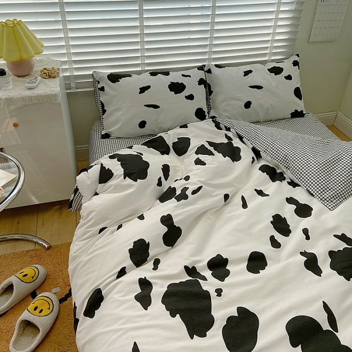 91家纺网 家纺一手货源 找家纺 雅居纺家纺 2022新款13070全棉四件套 牛奶纹