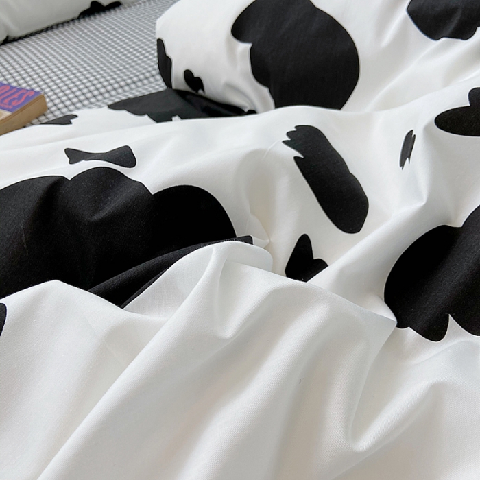 91家纺网 家纺一手货源 找家纺 雅居纺家纺 2022新款13070全棉四件套 牛奶纹