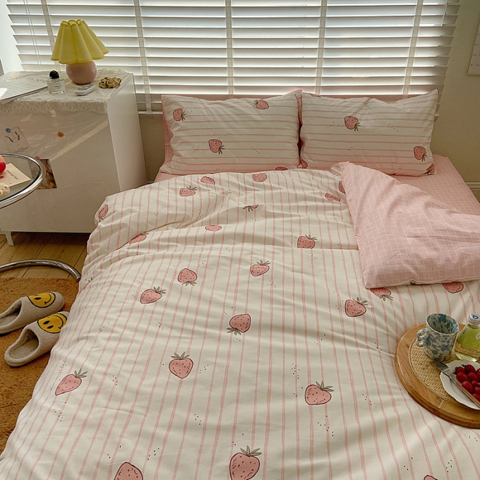 91家纺网 家纺一手货源 找家纺 雅居纺家纺 2022新款13070全棉四件套 暖夏