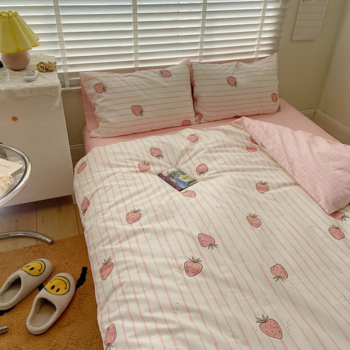 91家纺网 家纺一手货源 找家纺 雅居纺家纺 2022新款13070全棉四件套 暖夏