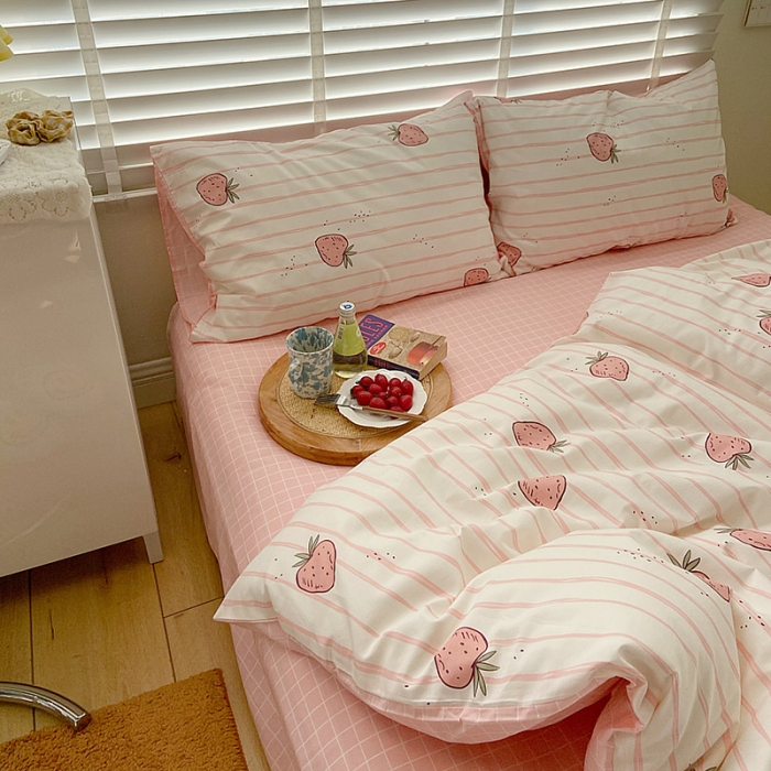 91家纺网 家纺一手货源 找家纺 雅居纺家纺 2022新款13070全棉四件套 暖夏