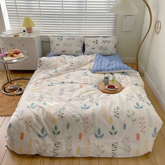 91家纺网 家纺一手货源 找家纺 雅居纺家纺 2022新款13070全棉四件套 晴朗