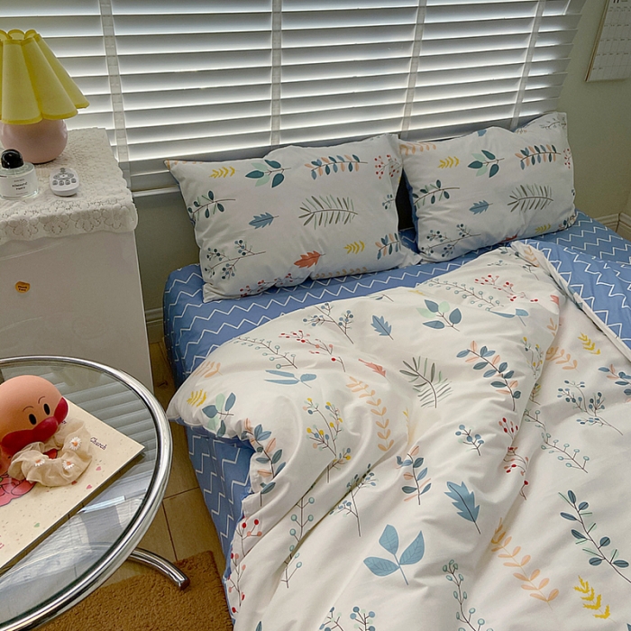 91家纺网 家纺一手货源 找家纺 雅居纺家纺 2022新款13070全棉四件套 晴朗