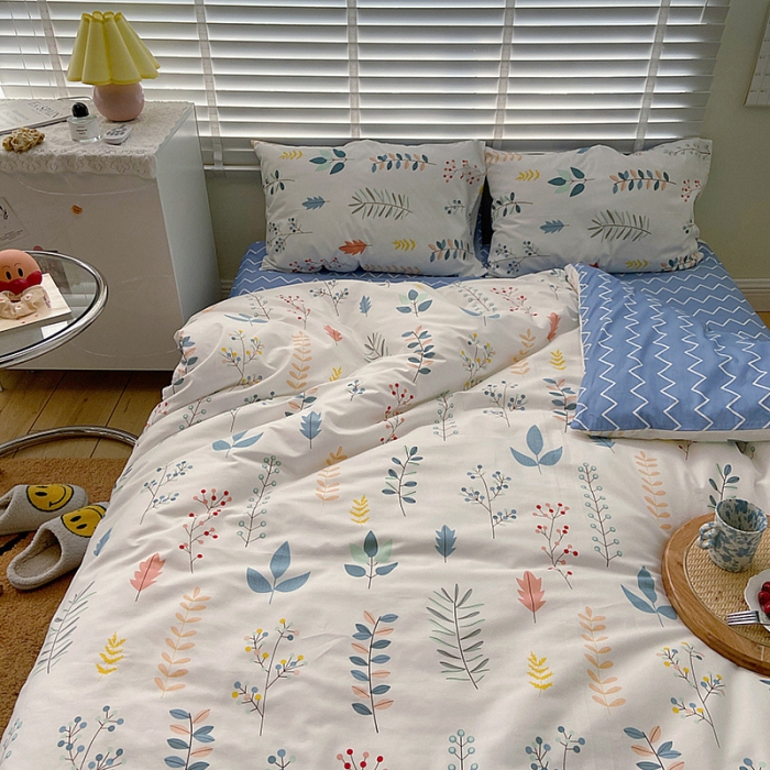 91家纺网 家纺一手货源 找家纺 雅居纺家纺 2022新款13070全棉四件套 晴朗