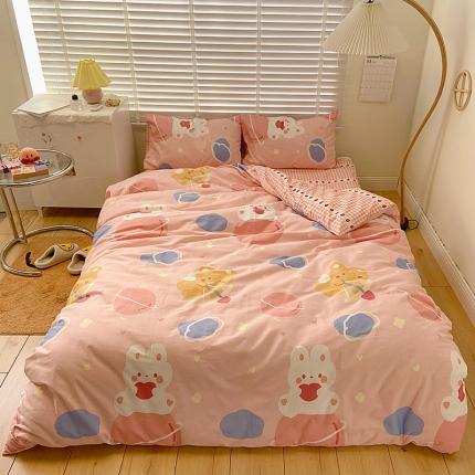 雅居纺家纺 2022新款13070全棉四件套 丘比熊