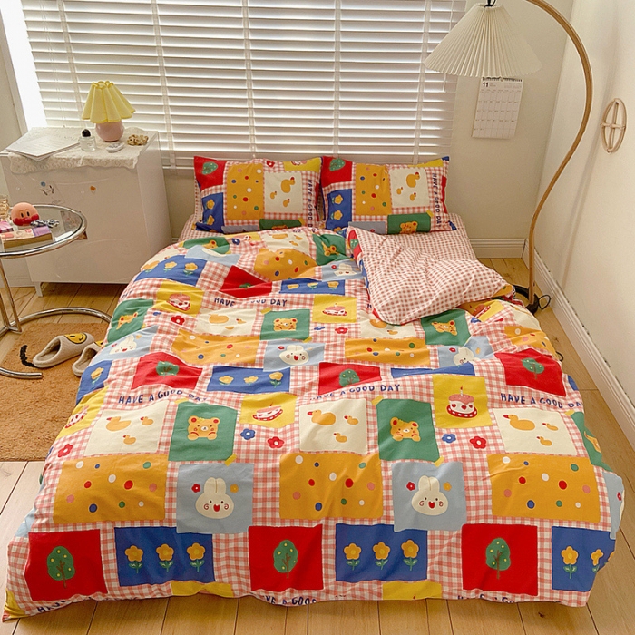 91家纺网 家纺一手货源 找家纺 雅居纺家纺 2022新款13070全棉四件套 散落时光