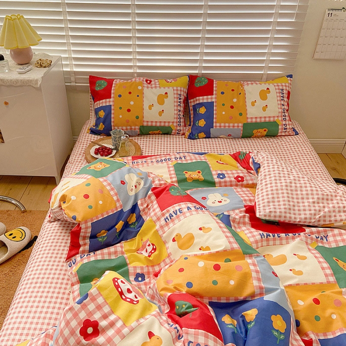 91家纺网 家纺一手货源 找家纺 雅居纺家纺 2022新款13070全棉四件套 散落时光