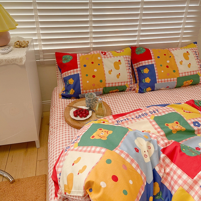 91家纺网 家纺一手货源 找家纺 雅居纺家纺 2022新款13070全棉四件套 散落时光