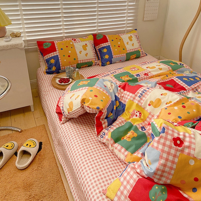 91家纺网 家纺一手货源 找家纺 雅居纺家纺 2022新款13070全棉四件套 散落时光