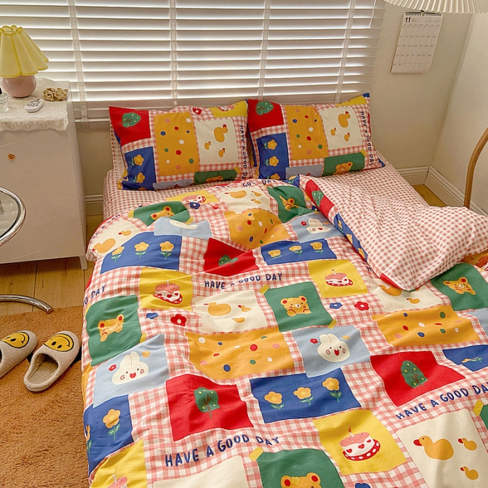 91家纺网 家纺一手货源 找家纺 雅居纺家纺 2022新款13070全棉四件套 散落时光