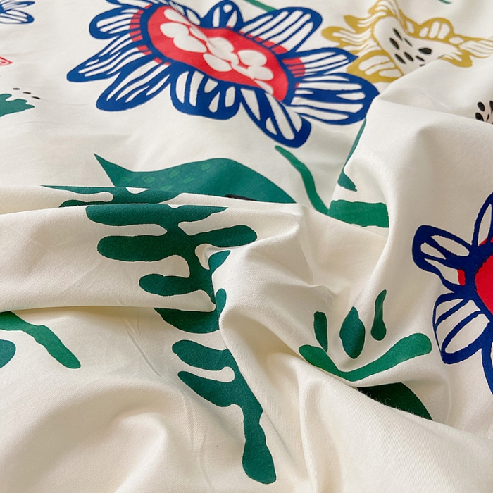 91家纺网 家纺一手货源 找家纺 雅居纺家纺 2022新款13070全棉四件套 太阳花