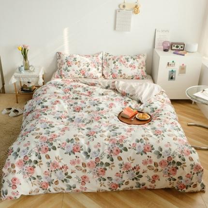 雅居纺家纺 2022新款13070全棉四件套 依恋