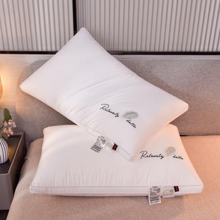 91家纺网 家纺一手货源 找家纺 总浩宇家纺新款60支长绒棉枕芯羽丝绒款成人助眠枕高端枕头