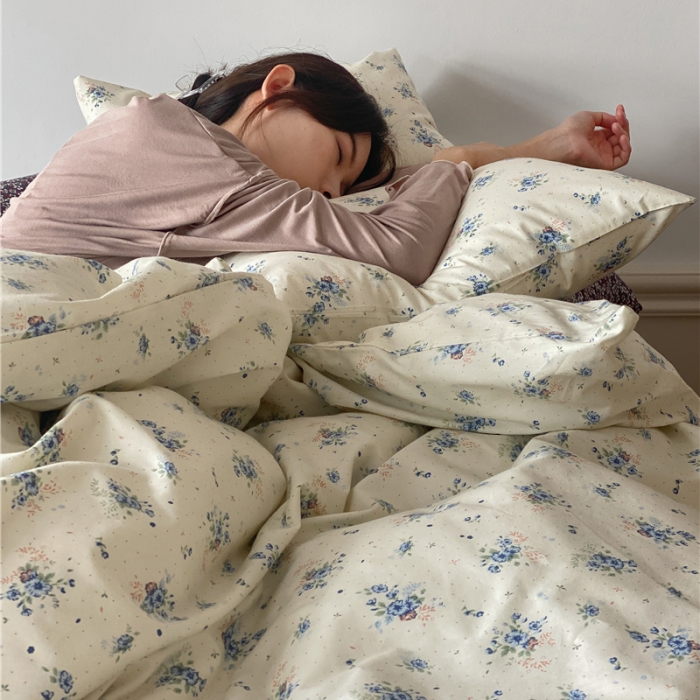 91家纺网 家纺一手货源 找家纺 （总）棉眠新款A版全棉13070B版13374复古花园四件套