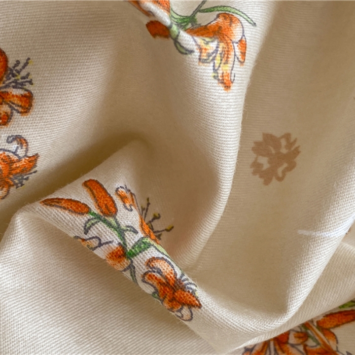 91家纺网 家纺一手货源 找家纺 棉眠 新款A版全棉13070B版13374复古花园四件套 蜜桃雪山（配橘粉床单）