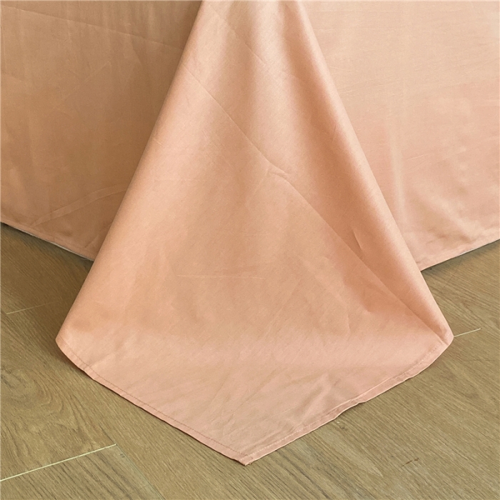 91家纺网 家纺一手货源 找家纺 棉眠 新款A版全棉13070B版13374复古花园四件套 蜜桃雪山（配橘粉床单）